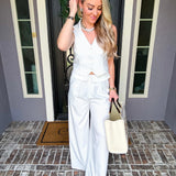 Trend Alert Pinstripe Foldover Trousers