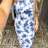 House Of Flowers Floral Bodycon Dress