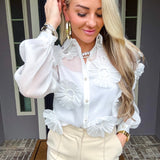 Floral Affair 3D Flower Blouse