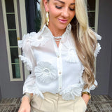 Floral Affair 3D Flower Blouse