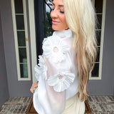 Floral Affair 3D Flower Blouse