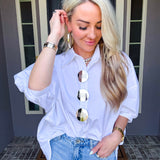 Sterling Statement Medallion Blouse