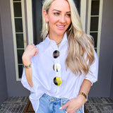 Sterling Statement Medallion Blouse