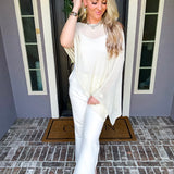 The Estate Society Off Shoulder Shawl - Cream