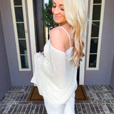 The Estate Society Off Shoulder Shawl - Cream