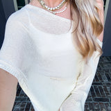 The Estate Society Off Shoulder Shawl - Cream