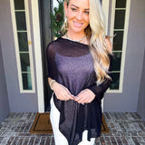 The Estate Society Off Shoulder Shawl - Black