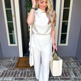 Timeless Society Polka Dot Scarf Top