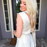 Timeless Society Polka Dot Scarf Top