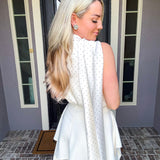 Timeless Society Polka Dot Scarf Top