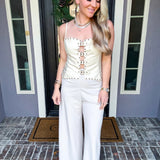 Portofino Leather Top