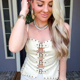 Portofino Leather Top