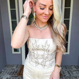 Couture Cowgirl Corset Top - Cream