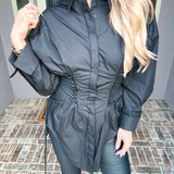 Iconic Intent Tie Detail Blouse - Black