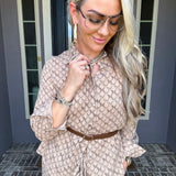 Designer Life Belted Top