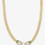 Jaguar Cuban Chain Necklace 16" - Gold