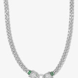 Jaguar Cuban Chain Necklace 16" - Silver