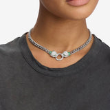 Jaguar Cuban Chain Necklace 16" - Silver