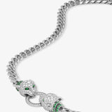 Jaguar Cuban Chain Necklace 16" - Silver