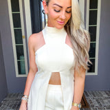 Diva Behavior Cutout Top - Cream