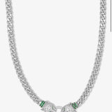 Jaguar Cuban Chain Necklace 18" - Silver