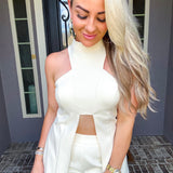 Diva Behavior Cutout Top - Cream