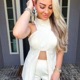 Diva Behavior Cutout Top - Cream