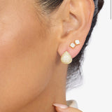Lil Norah Pavé Earrings - Gold