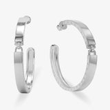 Ashely Lock Hoops 2" - Silver