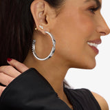 Ashely Lock Hoops 2" - Silver