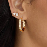 Ashley Reversible Hoops 1" - Gold