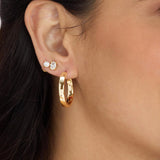 Ashley Reversible Hoops 1" - Gold