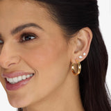 Ashley Reversible Hoops 1" - Gold