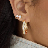 Ashley Infinity Reversible Hoops 1" - Gold