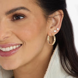 Ashley Infinity Reversible Hoops 1" - Gold