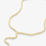 Serpent Lariat Necklace - Gold