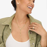 Serpent Lariat Necklace - Gold