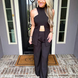 Diva Behavior Cutout Top - Black