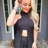 Diva Behavior Cutout Top - Black