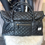 Vacay Mode Quilted Travel Bag - Black