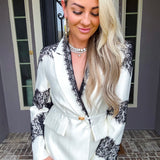 Black & White Icon Lace Blazer