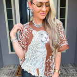 Majestic Jaguar jeweled Top