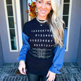 Baddie Boulevard Denim Detail Sweater