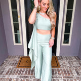 Amalfi Glow Sage Trousers