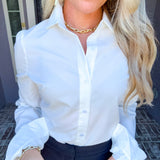 Luxe Nights White Button Up