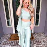 Amalfi Glow Sage Trousers
