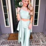 Amalfi Glow Sage Trousers