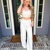 Yacht Club Darling Rope Detail Wide Leg Pant