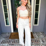Yacht Club Darling Rope Detail Wide Leg Pant