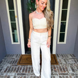 Yacht Club Darling Rope Detail Wide Leg Pant
